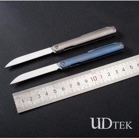 S35VN powder steel high hardness mini Titanium alloy no logo gift knife UD19015